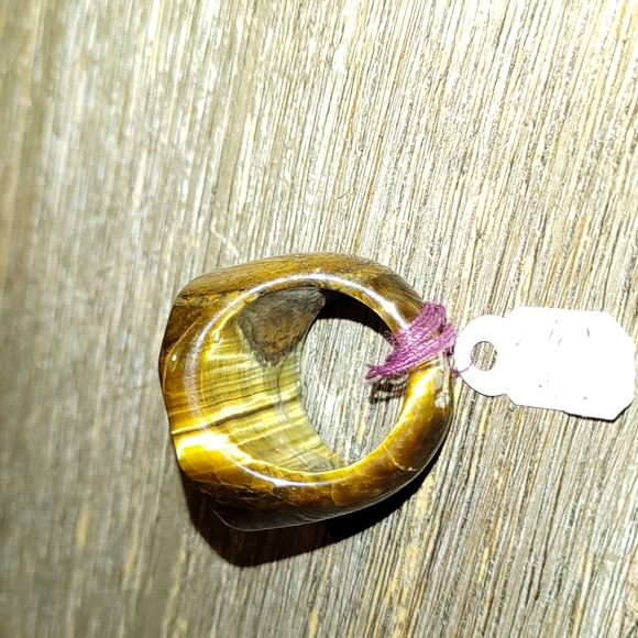New Solid Tigers Eye Ring Size 8 - Picture 8 of 10